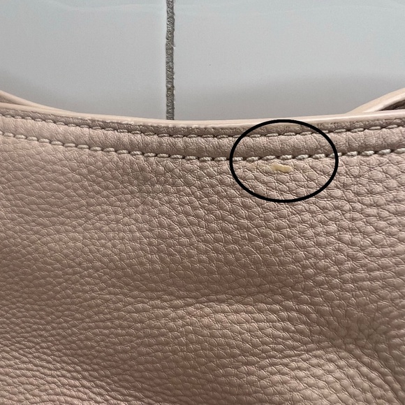Tory Burch Britten Slouchy Tote, Blush Pink Pebbled Leather, gold tone hardware - Picture 7 of 16